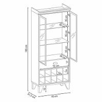 Cristaleira Ambiente ópera Off White Cinamomo – Hb Móveis - 5