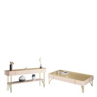 Aparador Vivant Com Mesa De Centro Cadenza Champanhe Off White - Hb Móveis - 1