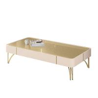 Aparador Vivant Com Mesa De Centro Cadenza Champanhe Off White - Hb Móveis