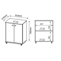 Balcão Multiuso Com 2 Portas Multimóveis Cr20003 Branco - 3