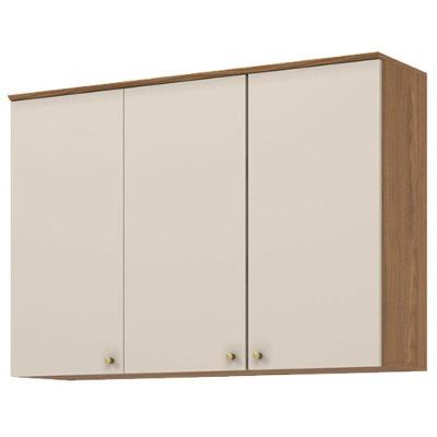 Armário Aéreo 3 Portas 120 Cm Requinte Nature Areia Hp– Henn