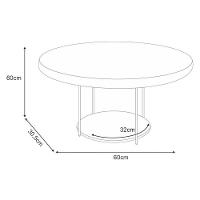 Estante Home Theater Titan Off White Cinamomo E Aparador Infinity E Kit Mesa De Centro Sky Cinamomo - Hb Móveis - 8