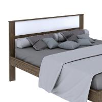 Cama De Casal Para Colchão 138 X 188 Cm Multimóveis Vcr35009 Nogal/Branco Nogal/Branco