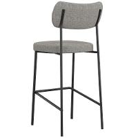 Banqueta Alta Bar Estofada Kit 6 Milli Linho Cinza A14 - Mpozenato - 6