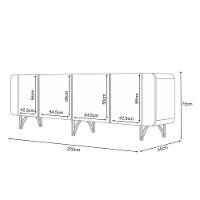 Buffet Saluti E Cristaleira évora Off White Cinamomo – Hb Móveis - 5