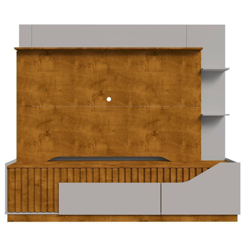Estante Painel Para Tv 75 Pol 210cm Shay Naturalle/off B02 - Mpozenato - 7