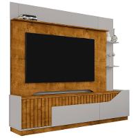 Estante Painel Para Tv 75 Pol 210cm Shay Naturalle/off B02 - Mpozenato - 1