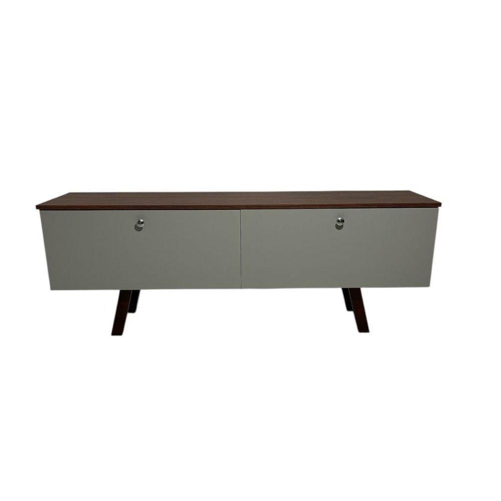 Rack Em Mdf Com Duas Portas Gramado/pau Ferro - 2