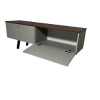 Rack Em Mdf Com Duas Portas Gramado/pau Ferro - 3