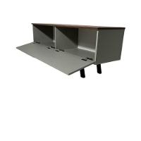 Rack Em Mdf Com Duas Portas Gramado/pau Ferro