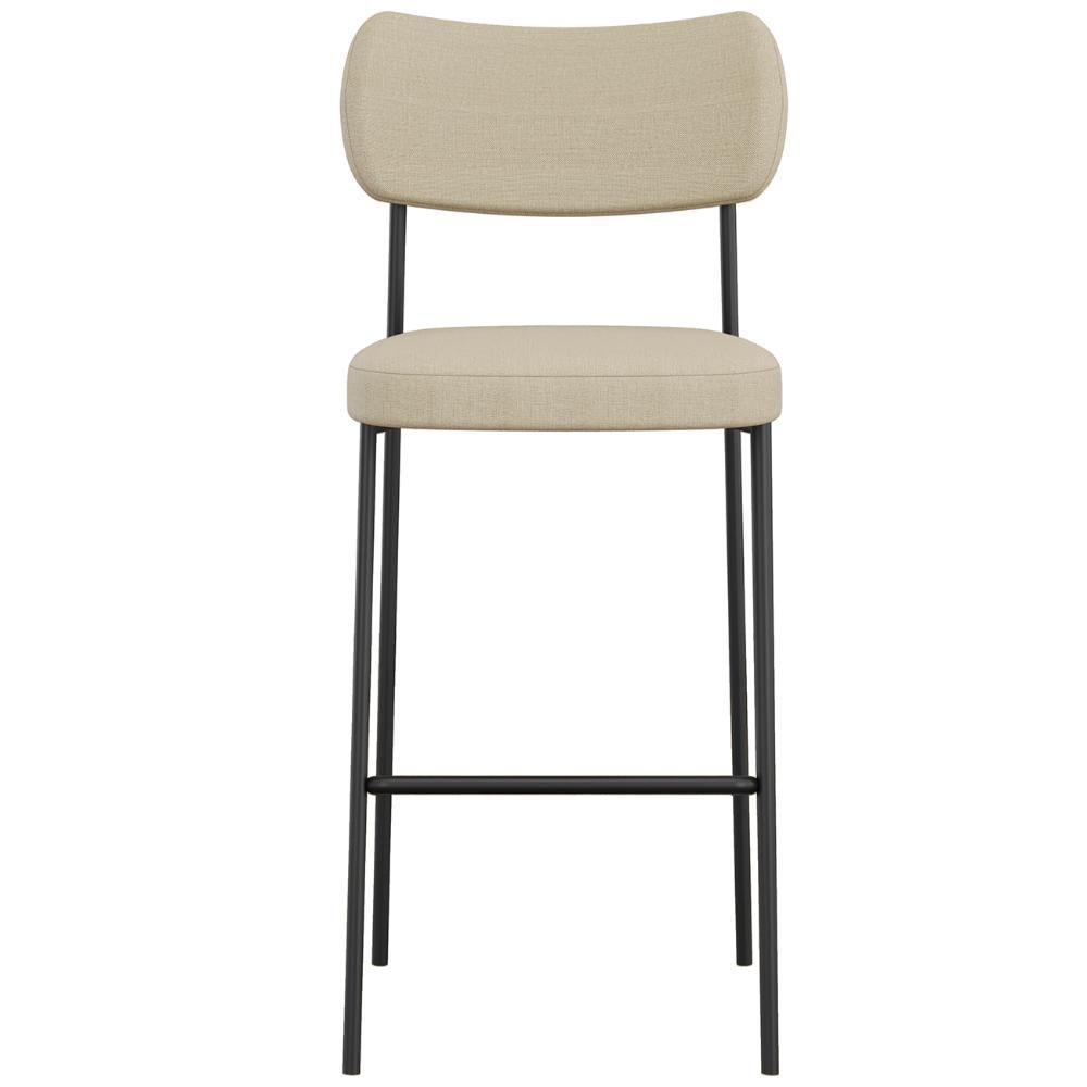 Banqueta Alta Bar Estofada Kit 2 Milli Linho Areia A14 - Mpozenato - 4