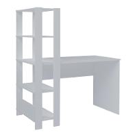 Escrivaninha 120Cm Com Estante Lateral Multimóveis Cr25207 Branca Branco
