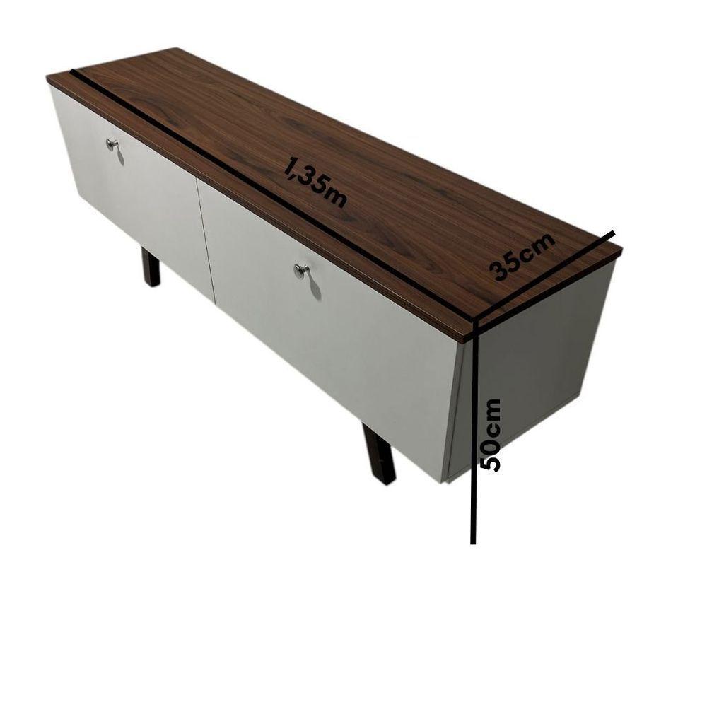 Rack Em Mdf Com Duas Portas Jeri/pau Ferro - 5