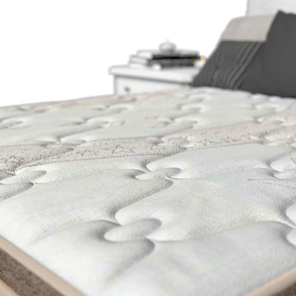 Conjunto Box Viúva Mola Ensacada Prodormir Solar Bambu Bege - 5