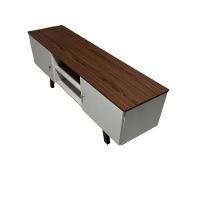 Rack Em Mdf Com Nicho E Duas Portas Jeri/pau Ferro