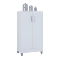 Cômoda 868 4 Gavetas E 1 Porta Com Armário Multiuso 2 Portas Pequeno Branco Brilho - Poquema - 5