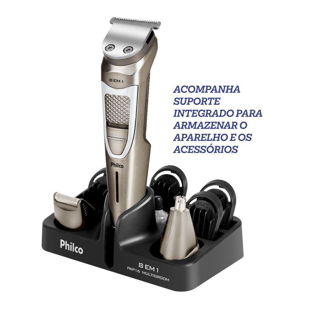Aparador De Pelos Philco Multigroom 8 Em 1 5W PAP16 Bivolt - 6