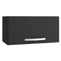 Armário Aéreo De Cozinha 1 Porta Preto Fosco - Ajl - 1