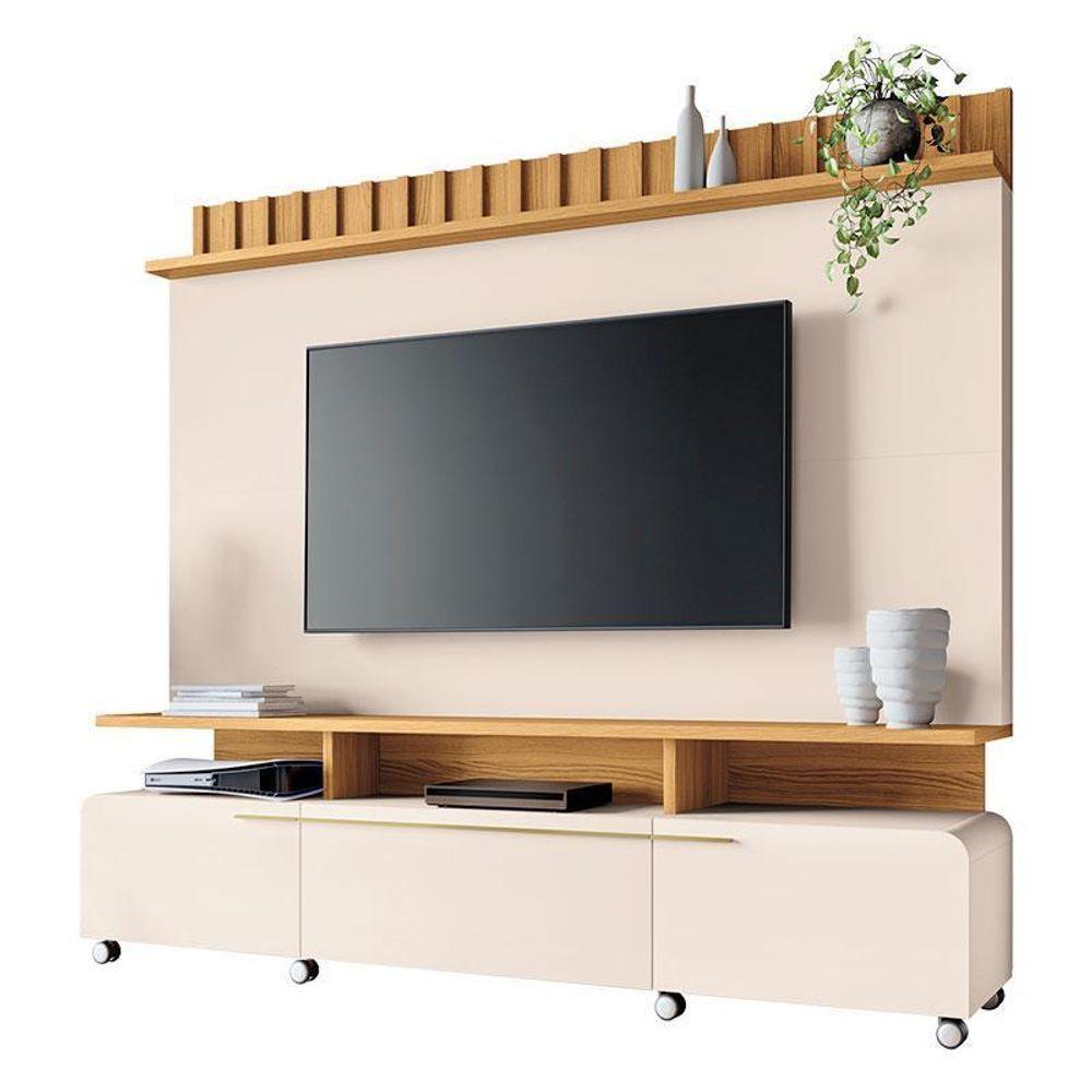 Estante Home Theater Artís E Aparador Vivant E Mesa De Centro Cadenza Off White Cinamomo – Hb Móveis - 2