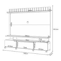 Estante Home Theater Artís E Aparador Vivant E Mesa De Centro Cadenza Off White Cinamomo – Hb Móveis - 3