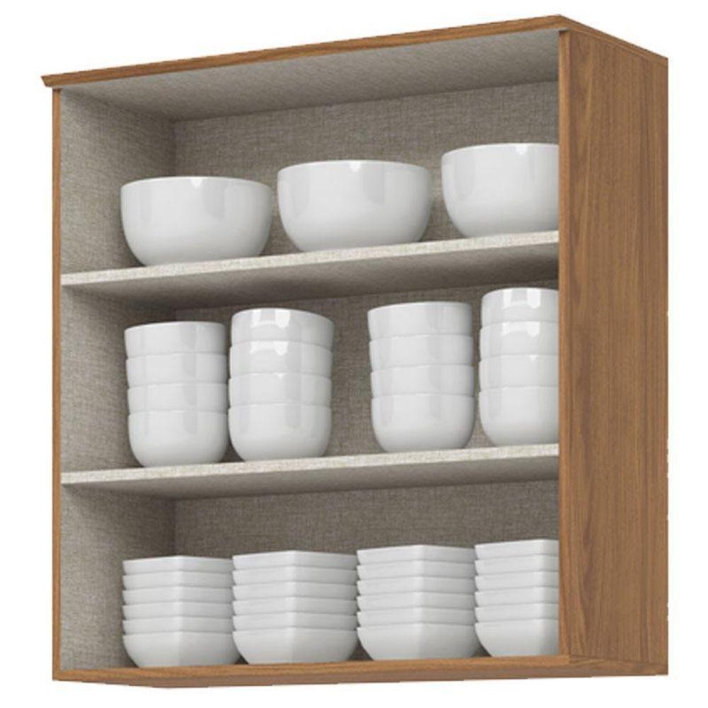 Armário Aéreo 2 Portas Ripado 80 Cm Requinte Nature – Henn - 2