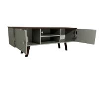 Rack Em Mdf Com Nicho E Duas Portas Gramado/pau Ferro - 3