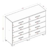 Guarda Roupa Casal Coimbra 2005138 Com Armário Multiuso New 2000192 E Cômoda 2014148 Atacama Off White - Aramóveis - 9