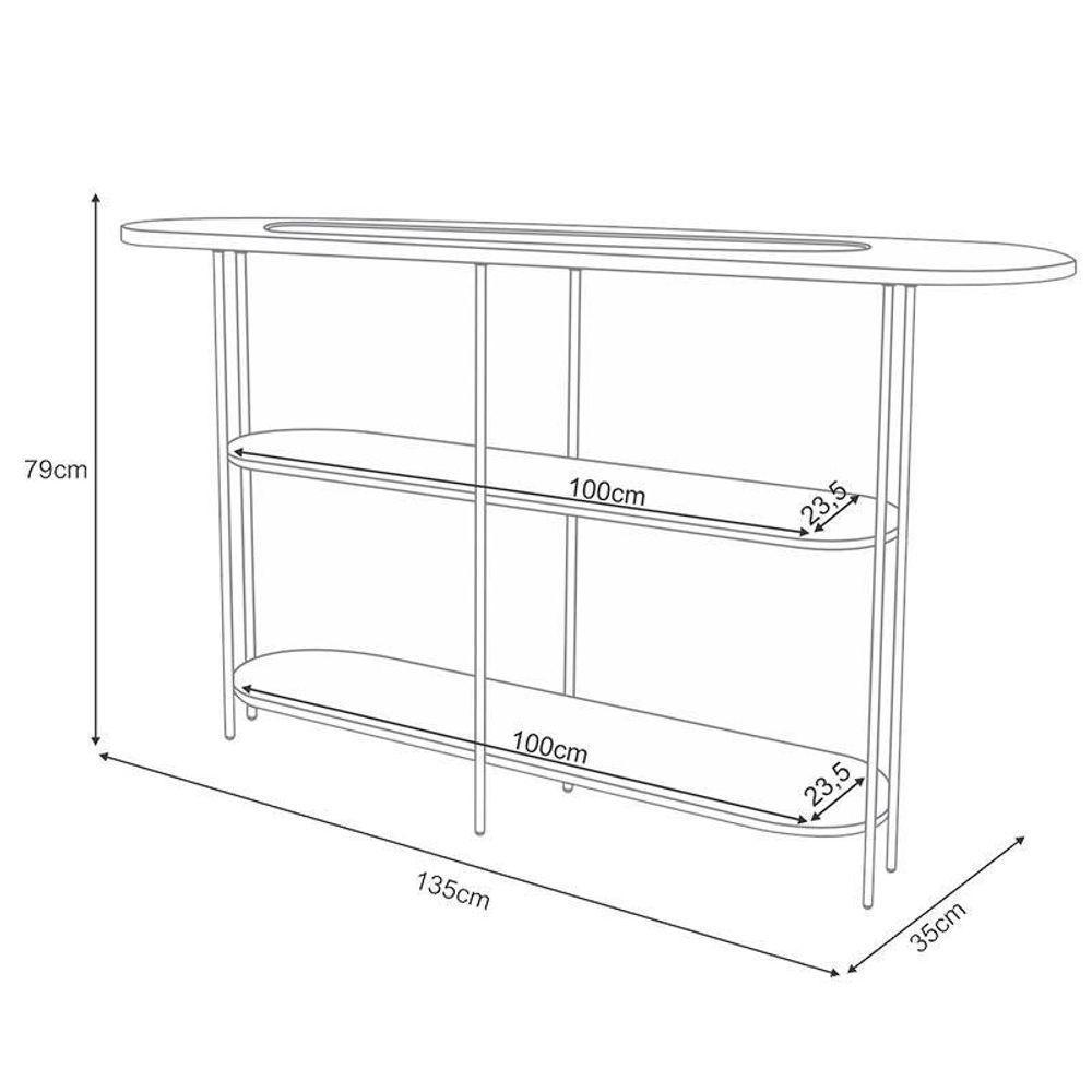 Home Suspenso Empire Cinamomo Off White E Aparador Infinity E Mesa De Centro Sky Off White- Hb Móveis - 5
