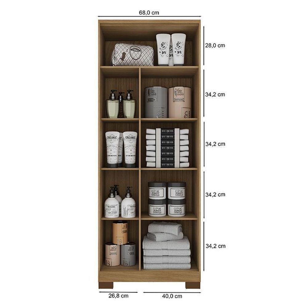 Armário Multiuso Versatile 2 Portas Com Chave Carvalho Americano Grafite - Incorplac - 3