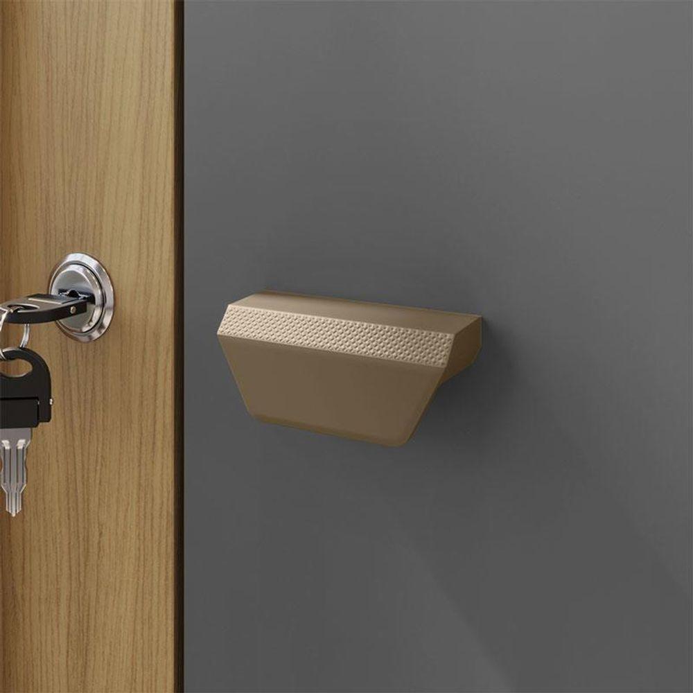 Armário Multiuso Versatile 2 Portas Com Chave Carvalho Americano Grafite - Incorplac - 5