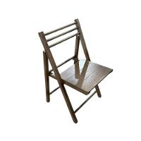 Cadeira Dobrável Em Madeira Com Assento Multilaminado Castanho - 1