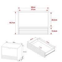 Gabinete Banheiro 1 Porta 1 Gaveta 60Cm Suspenso Multimóveis Vcr10091 Amêndoa/Mármore Lunar - 5