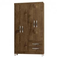 Guarda Roupa Solteiro Módena 4 Portas E Cômoda Sapateira Cannes Malbec - Incorplac - 2