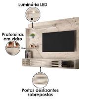 Estante Home Theater Suspenso Com Mesa De Centro Frizz Select Calacata Off White – Madetec - 6