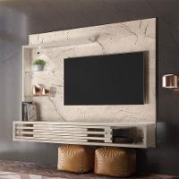 Estante Home Theater Suspenso Com Mesa De Centro Frizz Select Calacata Off White – Madetec - 7