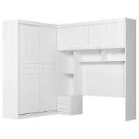 Quarto Modulado Casal Florença Branco Brilho - Moval - 1