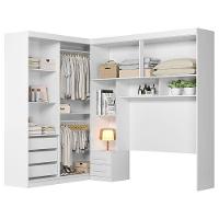 Quarto Modulado Casal Florença Branco Brilho - Moval - 3