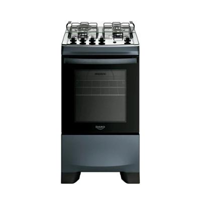 Fogão a Gás de Piso 4 Bocas Dako Supreme Mesa Inox Titânio Bivolt