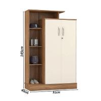 Armário Multiuso 2 Portas Com Chave Elite Amêndola Touch Off White – Demóbile - 2