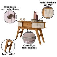 Rack Bancada Suspensa Algarve Com Aparador Estoril Cinamomo Off White – Madetec - 5