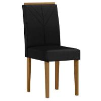 Cadeira Para Mesa De Jantar Amanda Kit 2 Peças Ype Veludo Preto – New Ceval - 2