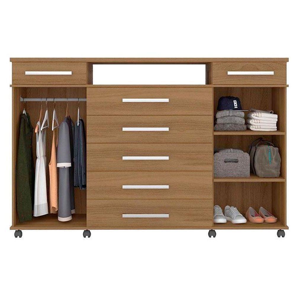 Cômoda London E Guarda Roupa Casal Dalila 32411pe Amendola Off White Flex Com Pés - Demóbile - 3