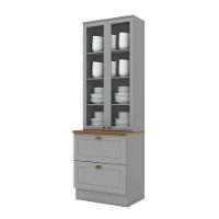 Cristaleira Nova York Cinza Com Tampo Naturale – Henn - 1