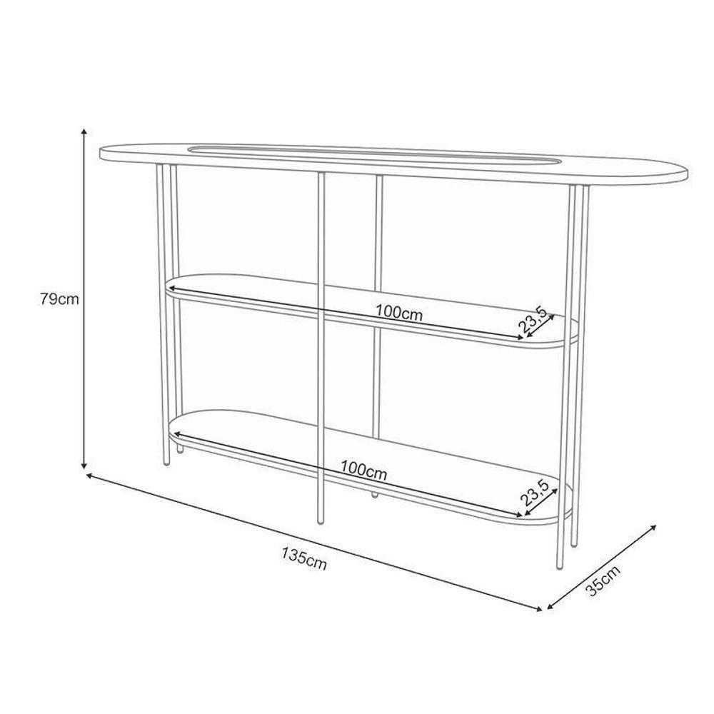 Estante Home Theater Bold Off White Cinamomo E Aparador Infinity E Kit Mesa De Centro Sky Cinamomo – Hb Móveis - 5