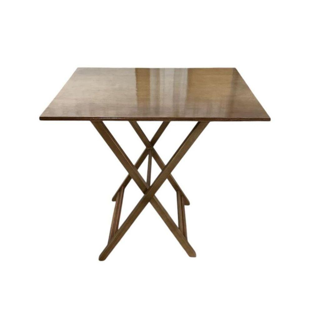 Mesa Dobrável Em Madeira Castanho - 2