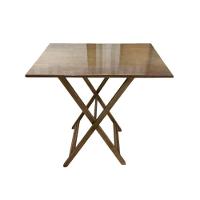 Mesa Dobrável Em Madeira Castanho - 2