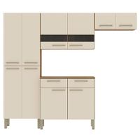 Cozinha Compacta Com Balcão 221cm Vivian Plus Freijó/soft Z06 - Mpozenato - 1