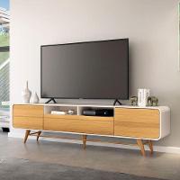 Rack Bancada Para Sala época Off White Cinamomo – Hb Móveis - 6