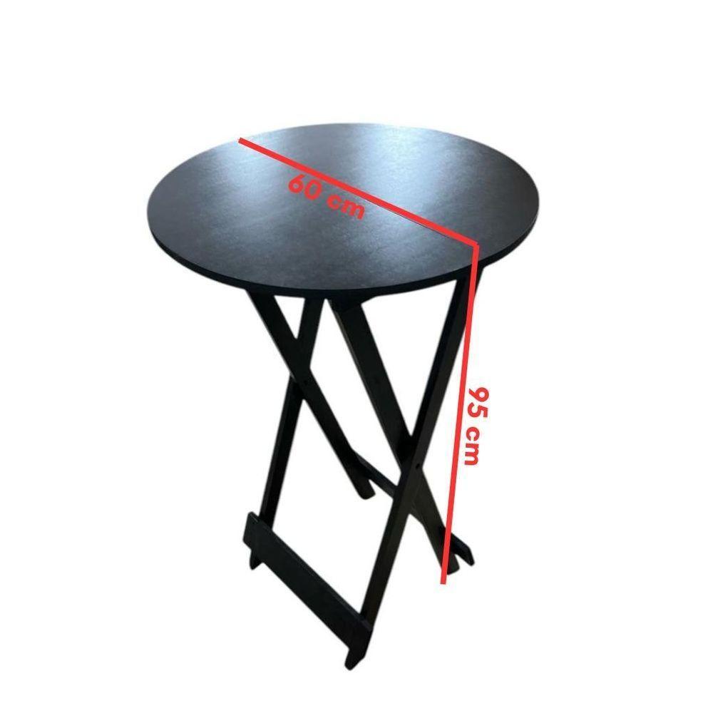 Mesa Bistrô Dobrável Preto - 4