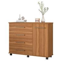 Cômoda Flora E Guarda Roupa Casal New Realce Amêndola Touch - Demóbile - 2